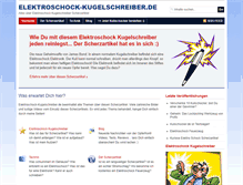 Tablet Screenshot of elektroschock-kugelschreiber.de